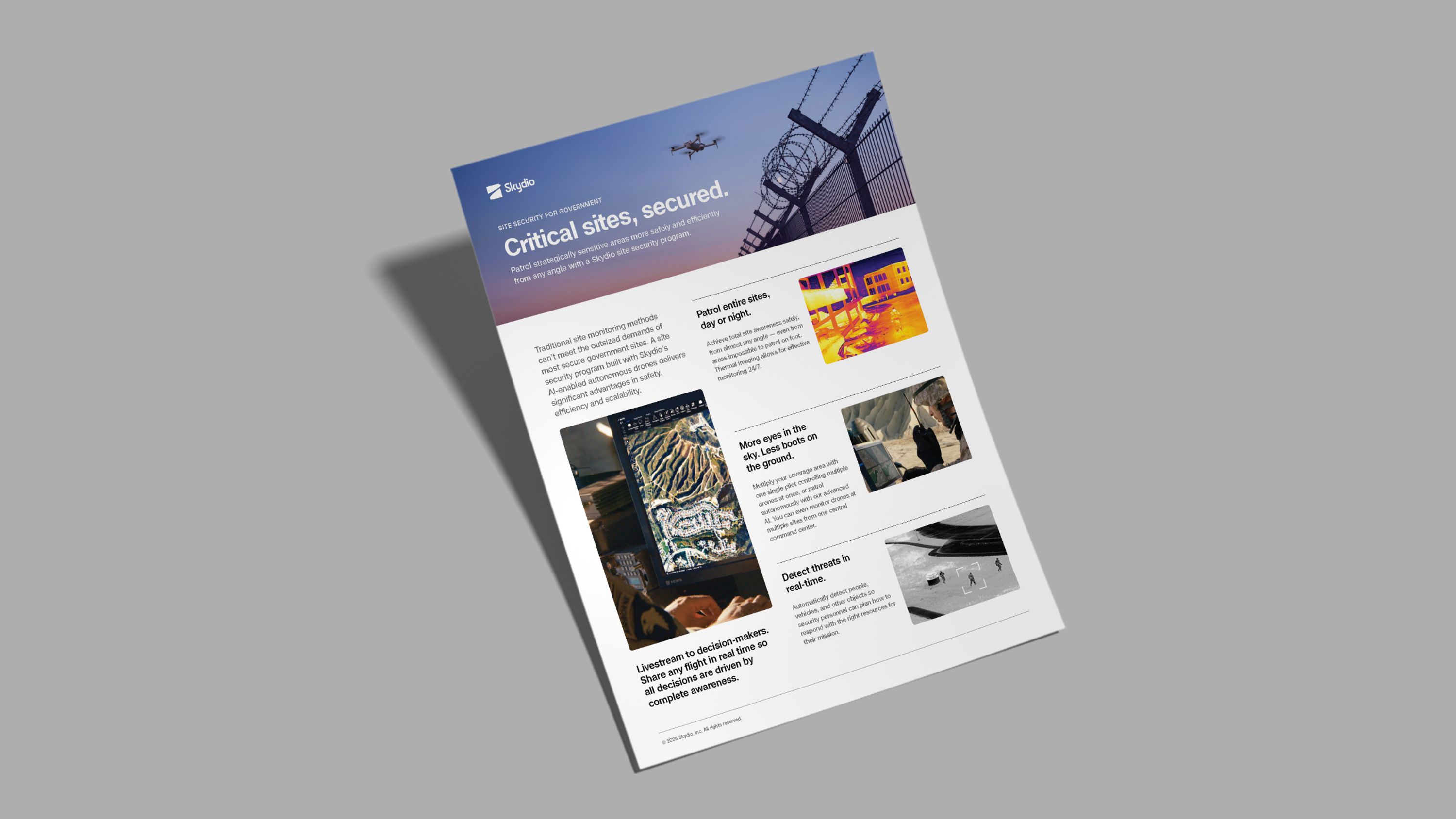 image of Skydio Site Security solution sheet