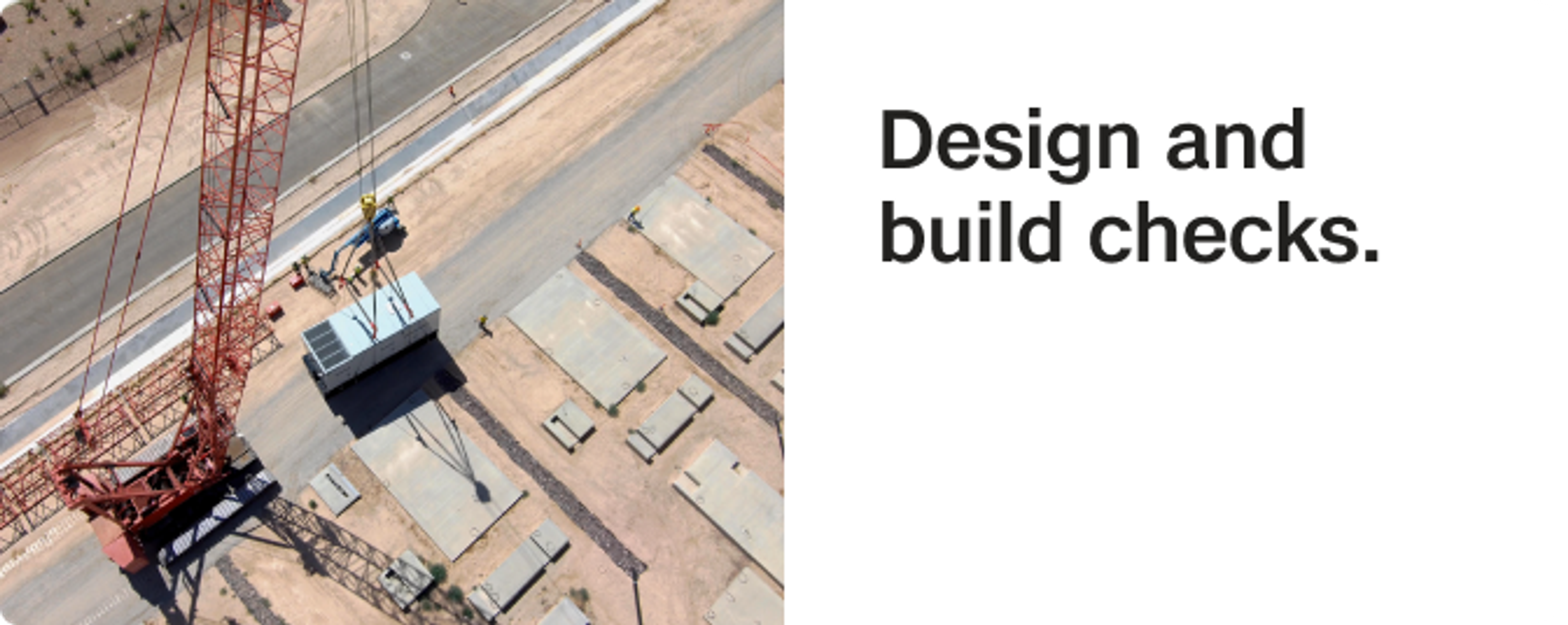 image from drone being used for construction design and build checks