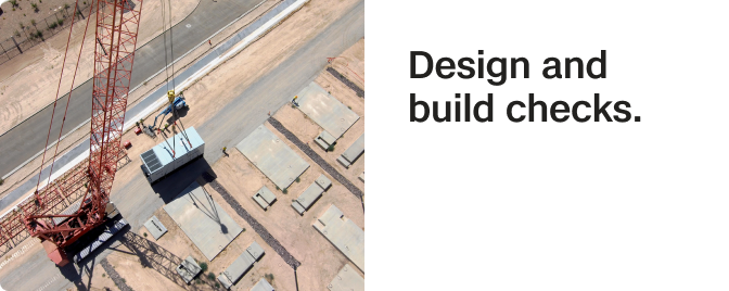 image from drone being used for construction design and build checks