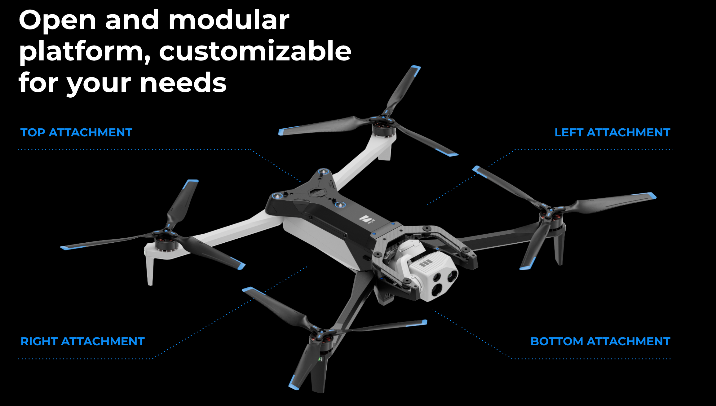 Skydio X10 customizable attachments drone