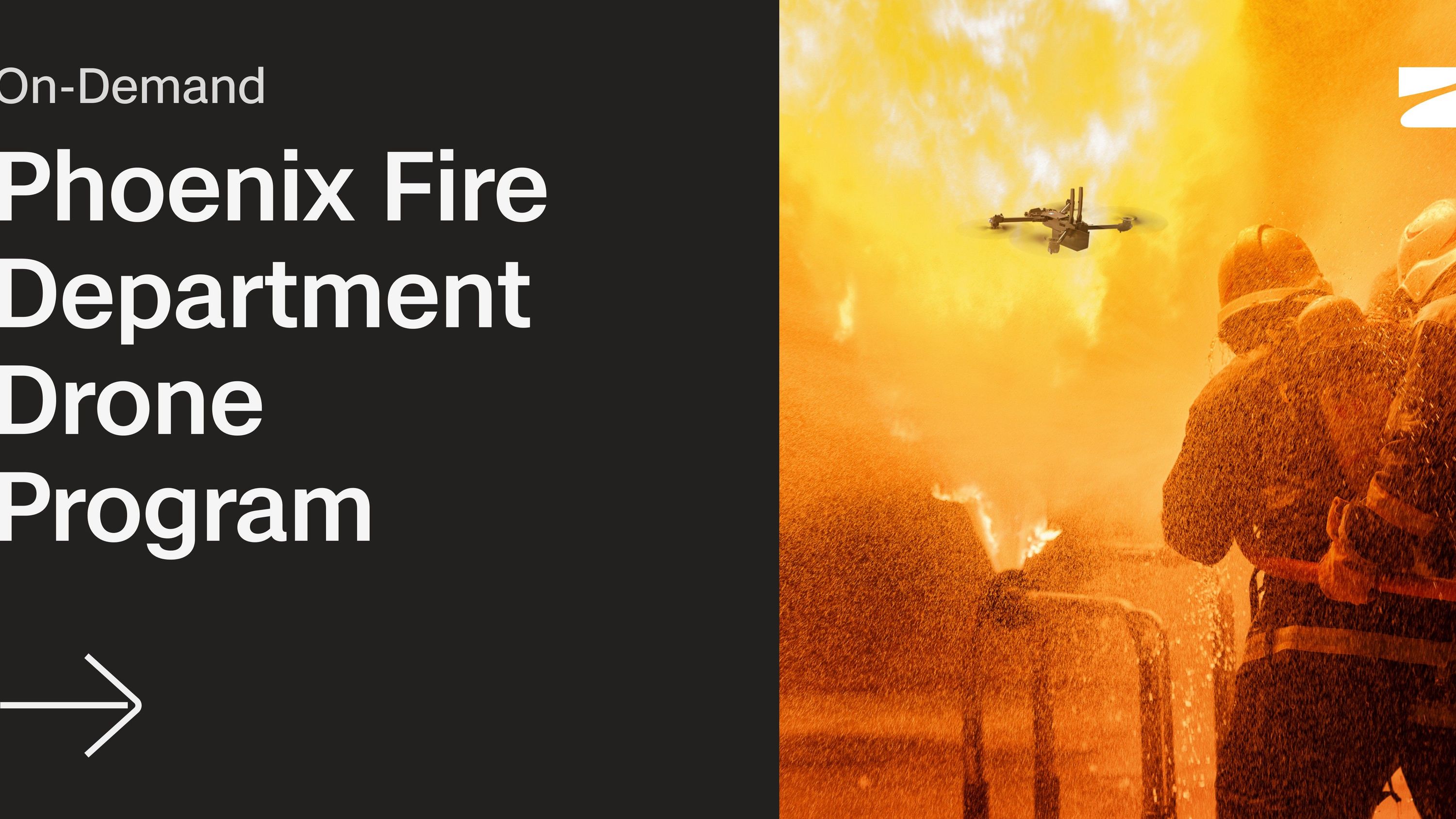 image promoting a webinar about Phoenix Fire Departments use of Skydio drones