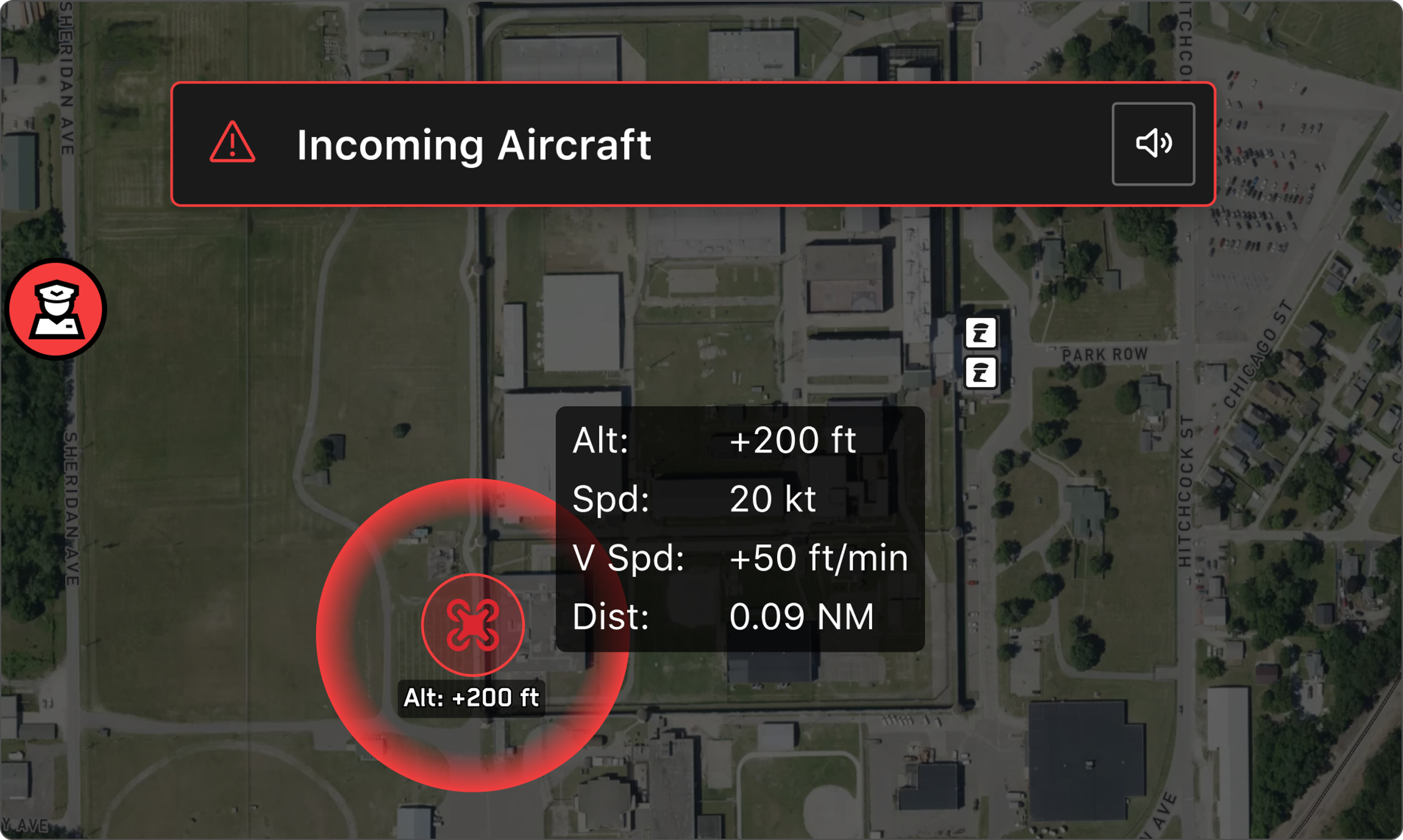 Unauthorized drone in airspace alert in Skydio Remote Ops mapview