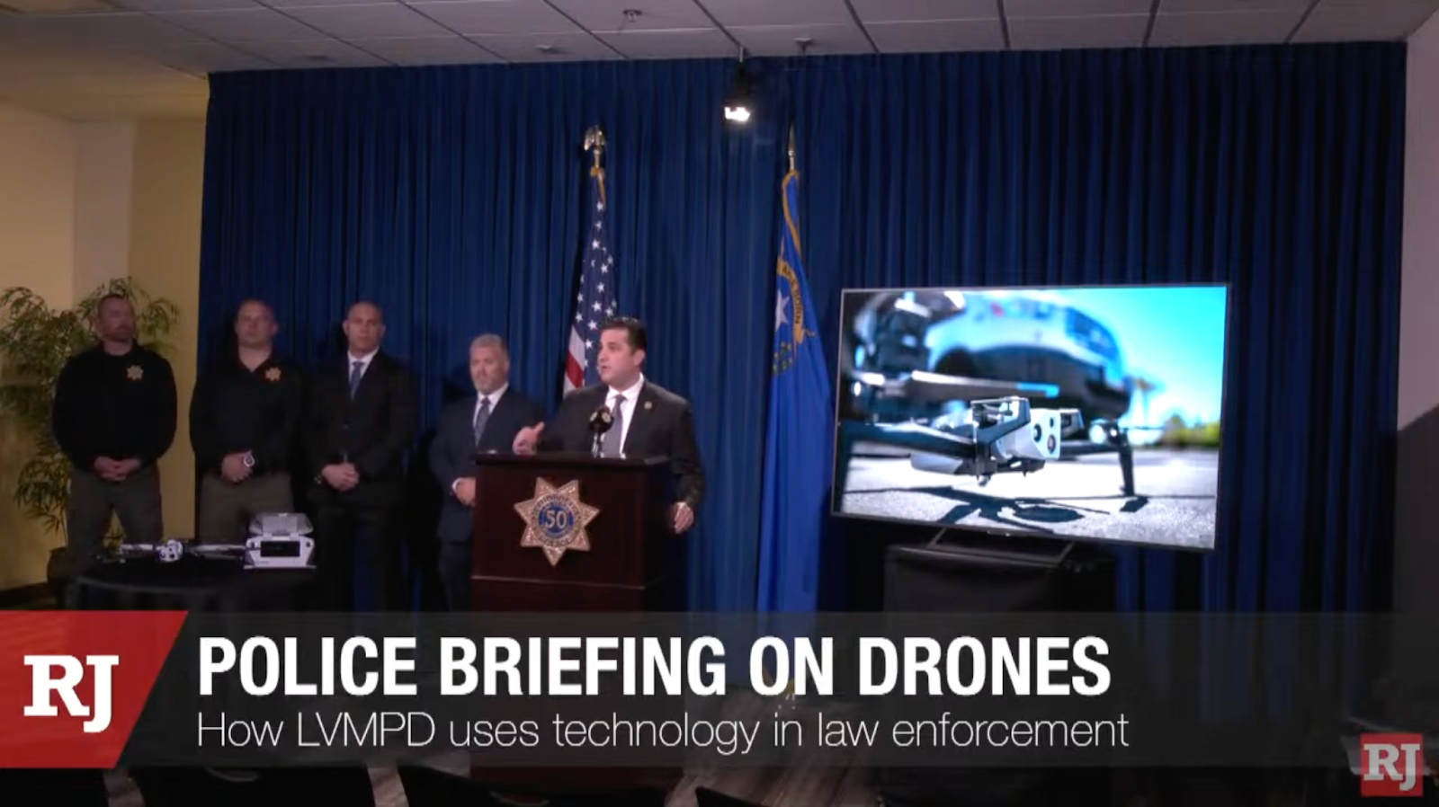 Skydio customer LVMPD, Police Briefing on Drones