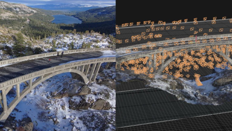 Skydio 3D Scan bridge reconstruction sample