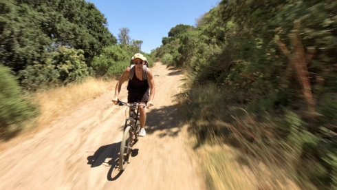 Mountain biking down hill