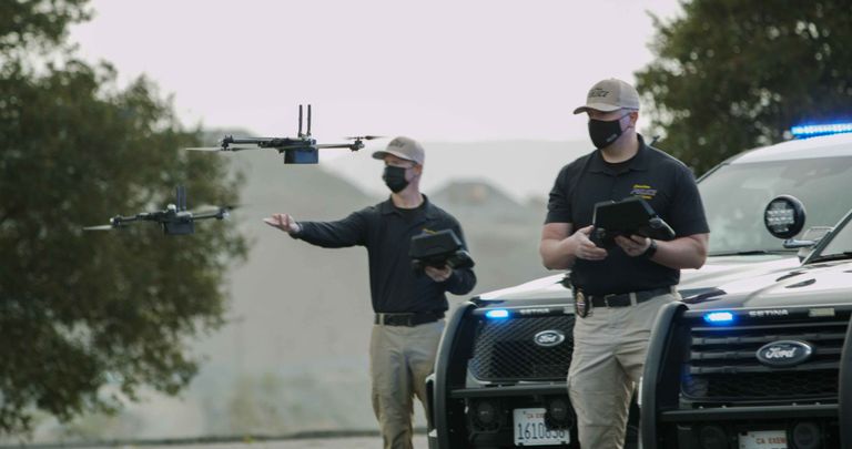 Police Multi Drone launch