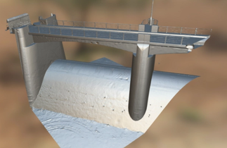 Screenshot from Sepulveda Dam 3D Model