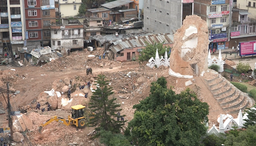 Destroyed Dharahara Tower 