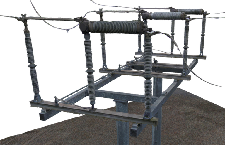 3D model of a power grid switch
