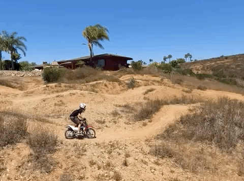 skydio drone following dirt bike