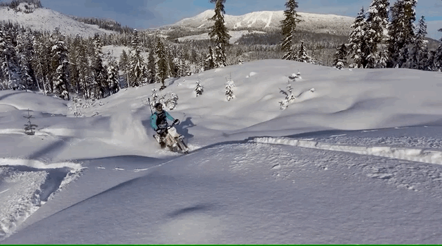 Snowbiking with Skydio 2