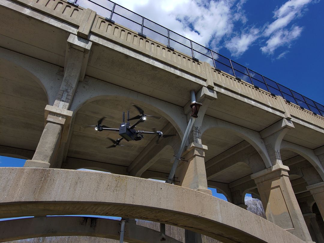 drone inspection bridge section skydio ohio