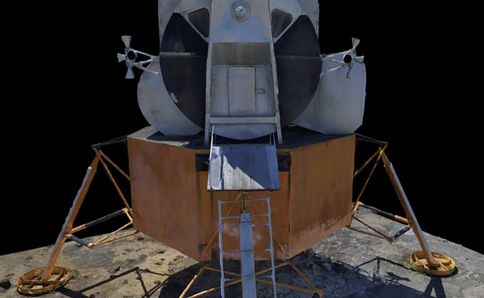 Front View of the Lunar Lander 3D Model