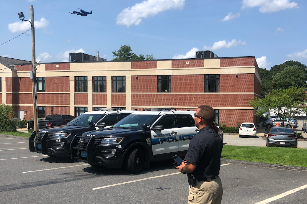 Sage flying skydio 2 police drone