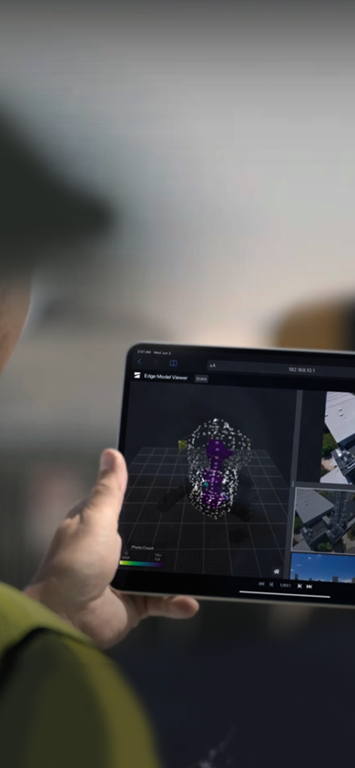 3D scan interface on tablet