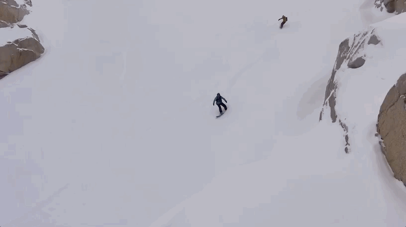 Snowboarding with Skydio 2