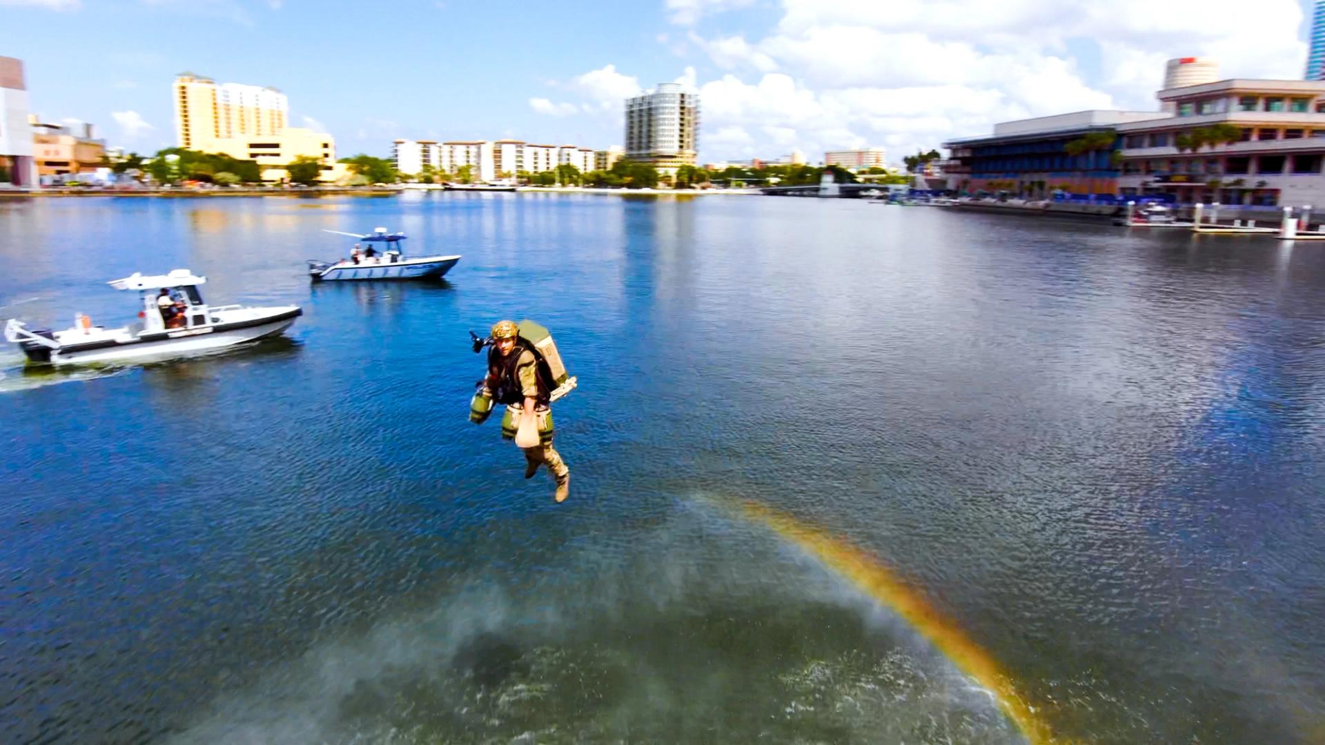 drone filming jet pack