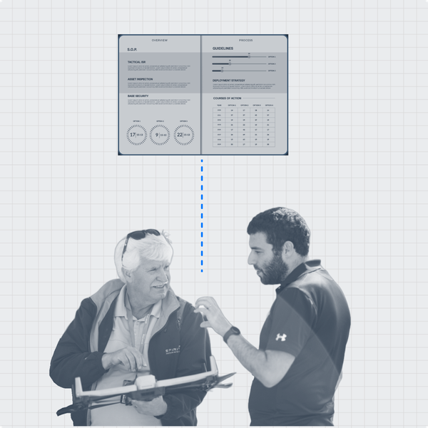 illustration of skydio team member giving demo of X10D capabilities