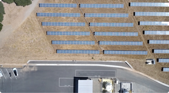 aerial photo of solar