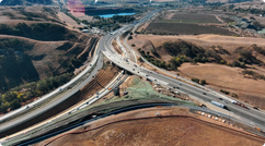 aerial photo of interstate interchange