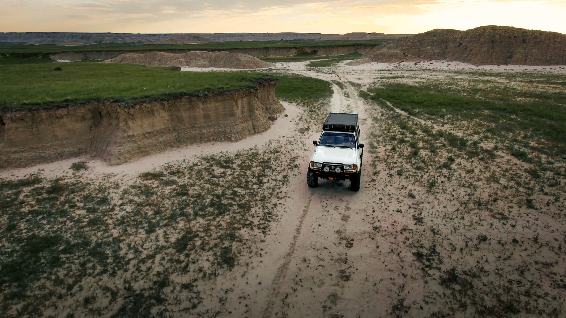 1996 Toyota Land Cruiser Drone Shot North Dakota Black Hills