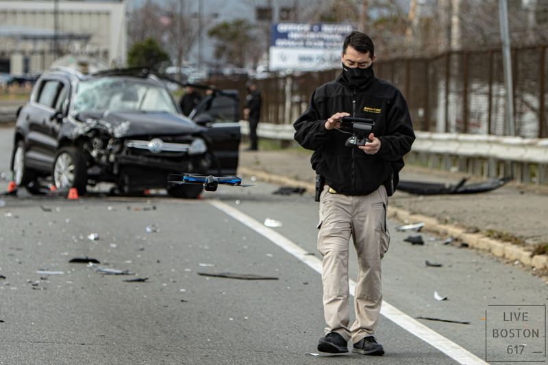 boston police flying skydio drone