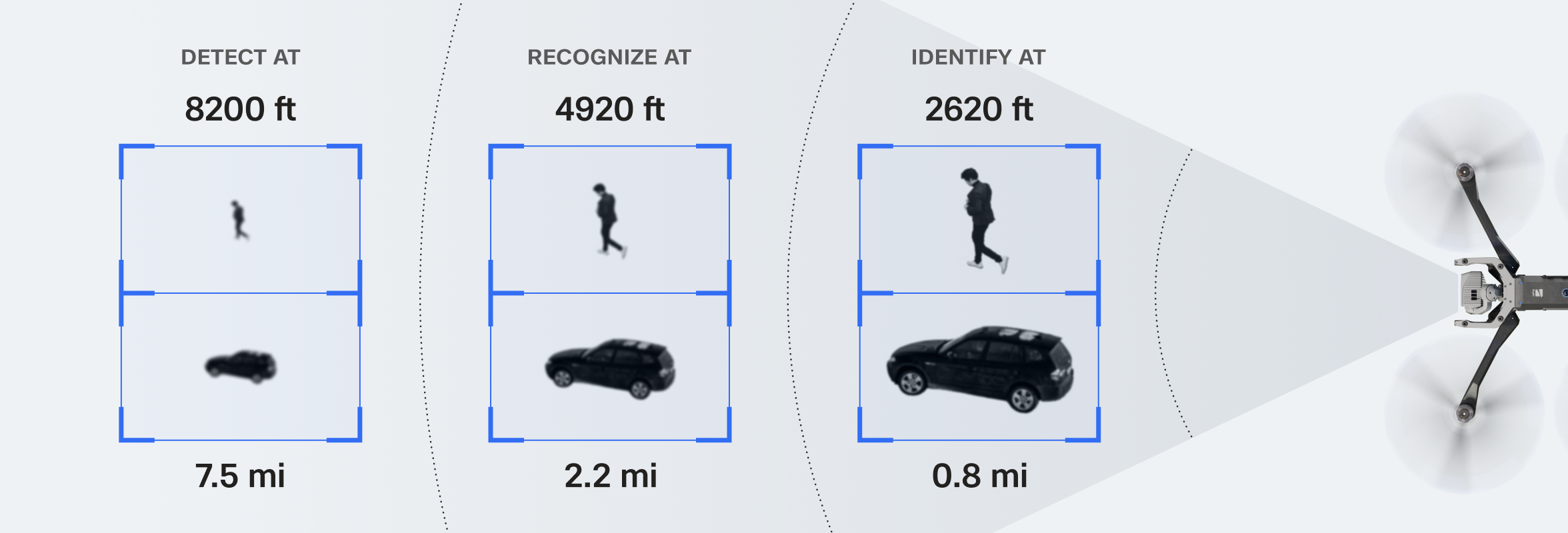 Detect Identify Recognize infographic