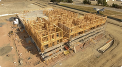 aerial photo from Skydio X10 Drone of construction site