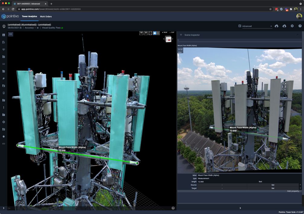 Pointivo model generated with Skydio 3D Scan data.