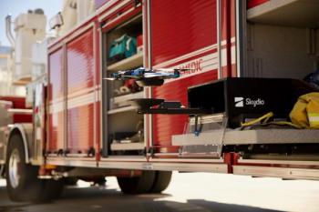 skydio drone firetruck dock