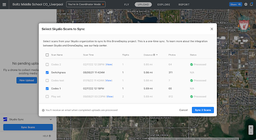 Select Skydio scans to sync