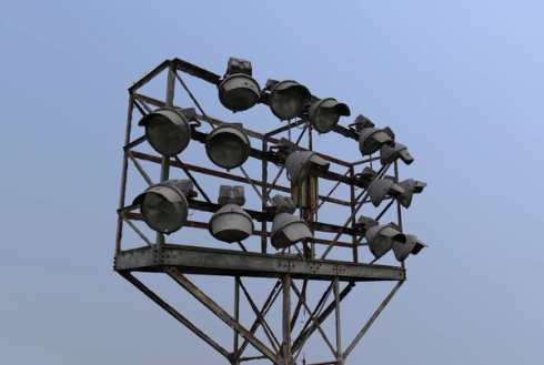 3d scan stadium lights