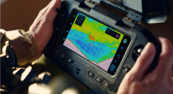 thermal image displayed on skydio drone controller