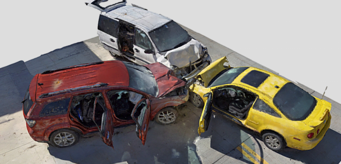 Car crash 3d scan