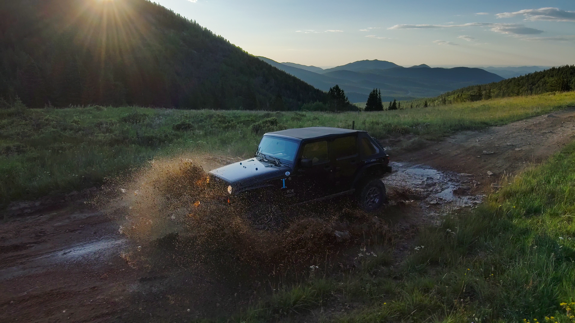 Jeep through water Skydio 2