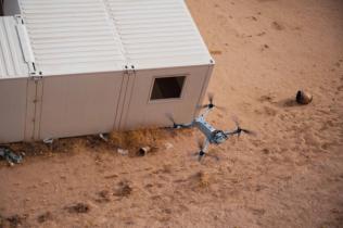 Skydio X10D flying at the Blue UAS Refresh Challenge