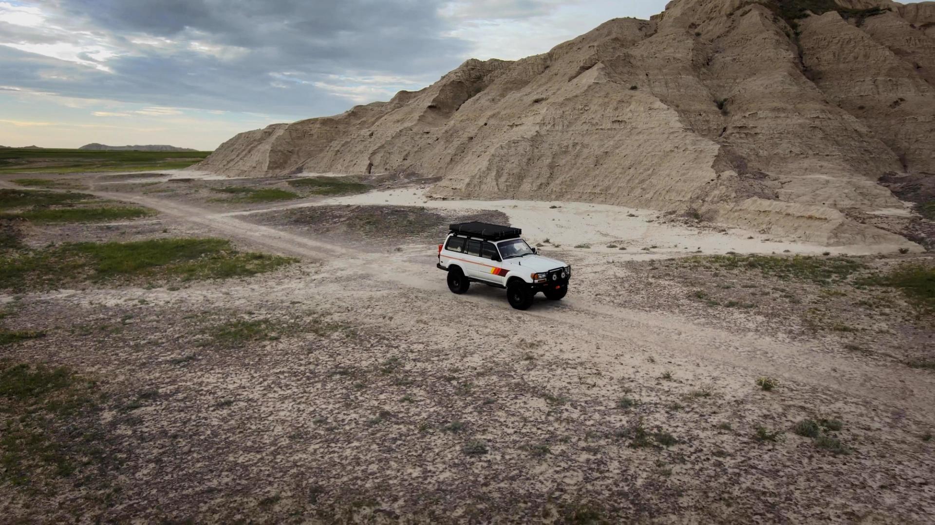 1996 Toyota Land Cruiser Drone Shot Black Hills North Dakota