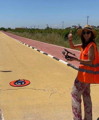 Skydio Solutions Engineer Alicia Llorens flies her first Skydio drone mission