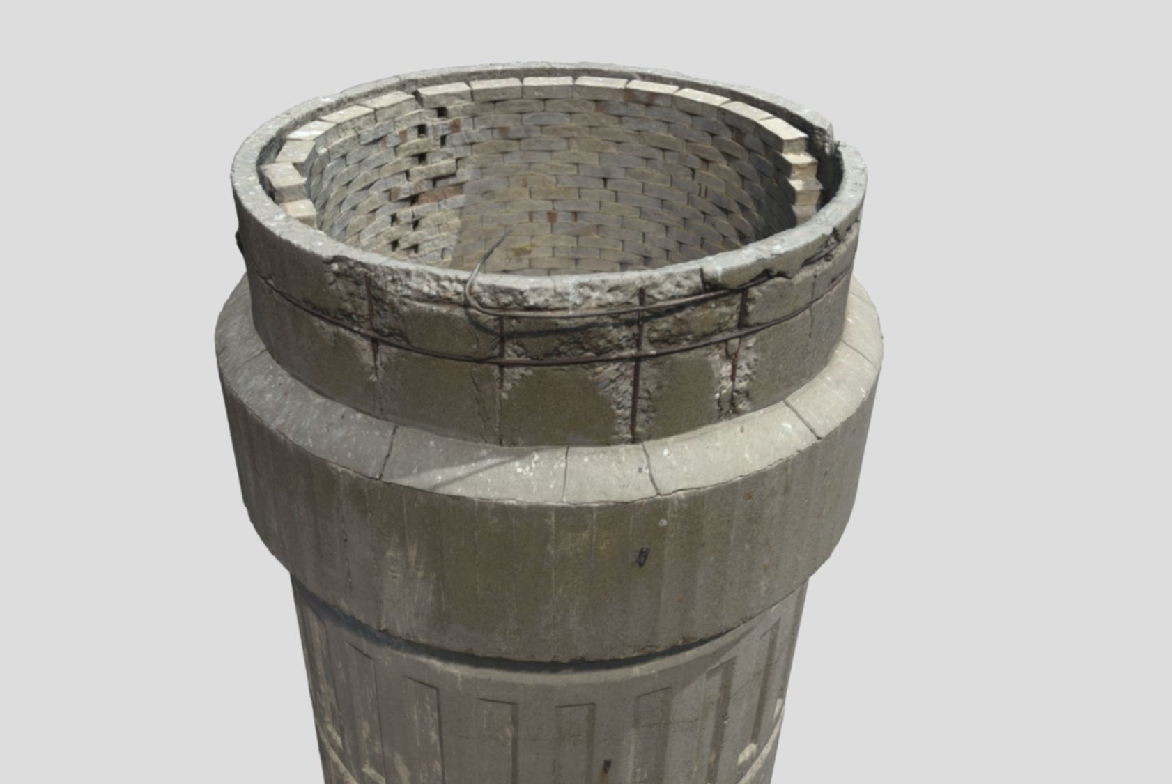 Incinerator, Chimney-tower, Skydio, 3D-Scan, Drone, Inpection-Scan, Structure-Scan