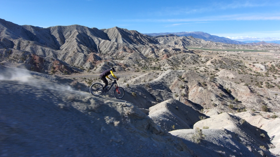 Tyler McCaul riding with Skydio 2