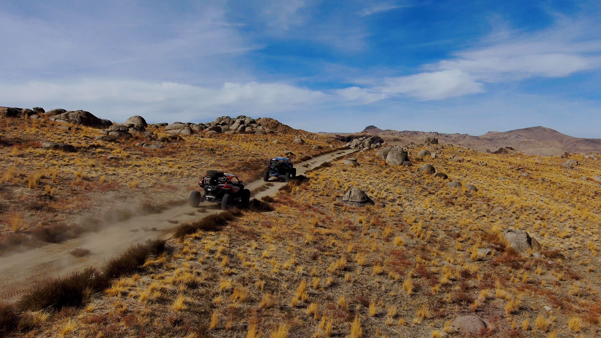 drone filming overlanding