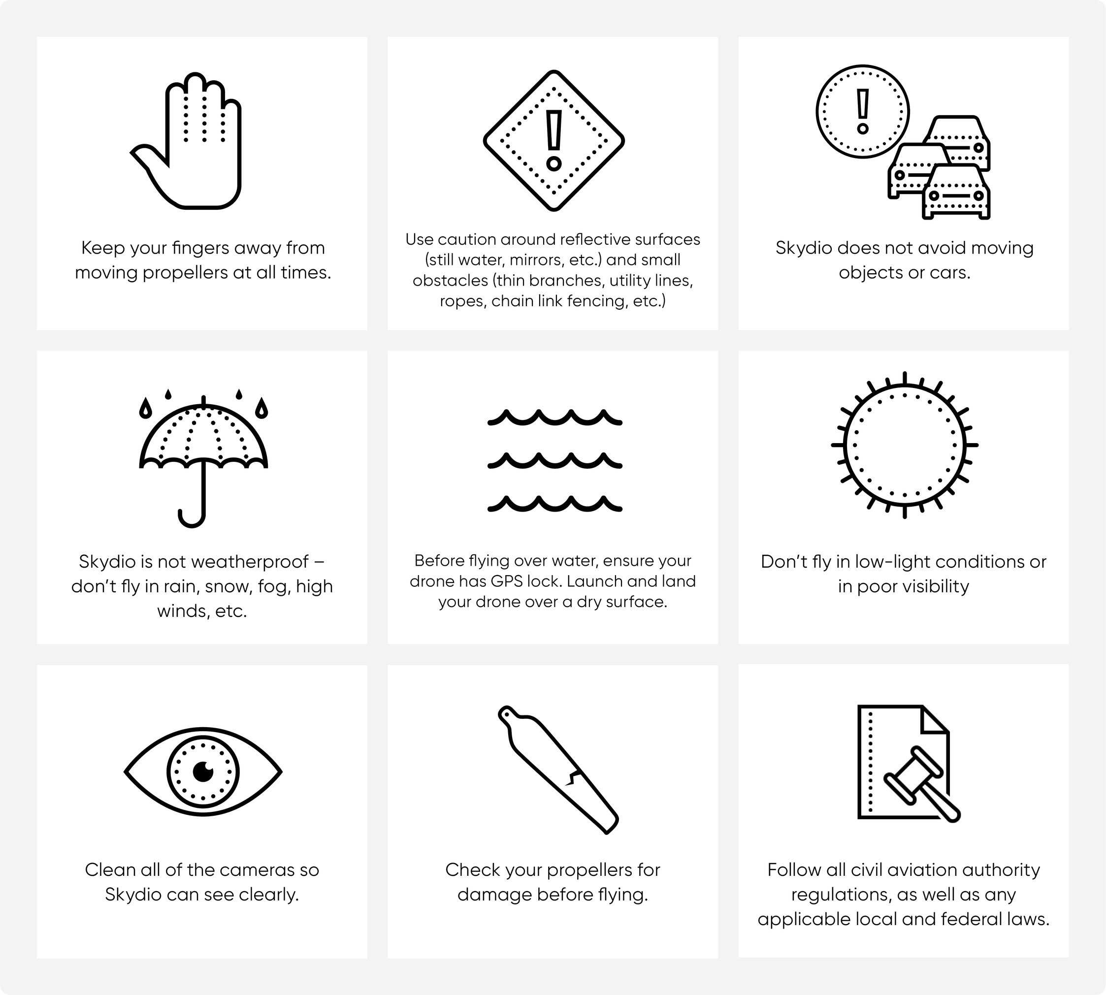 Skydio 2 safety and operating guidelines