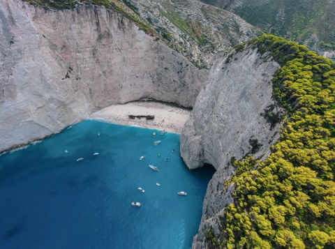 Navagio Shipwreck Drone Photography