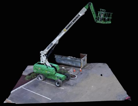 3d scan bucket crane