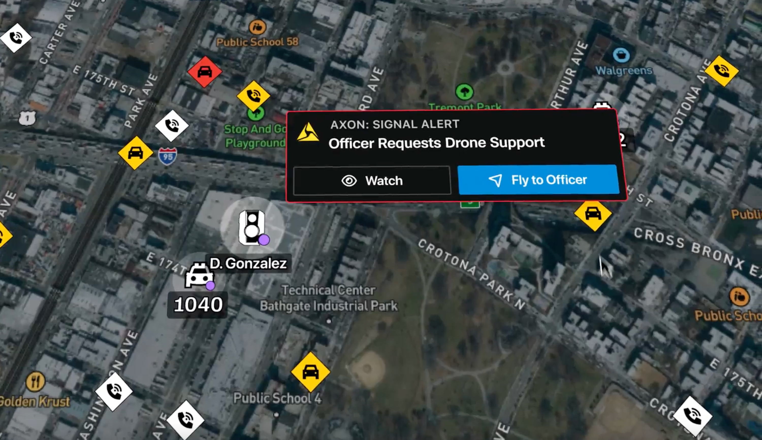 Send Skydio Drone support to officer in DFR Command