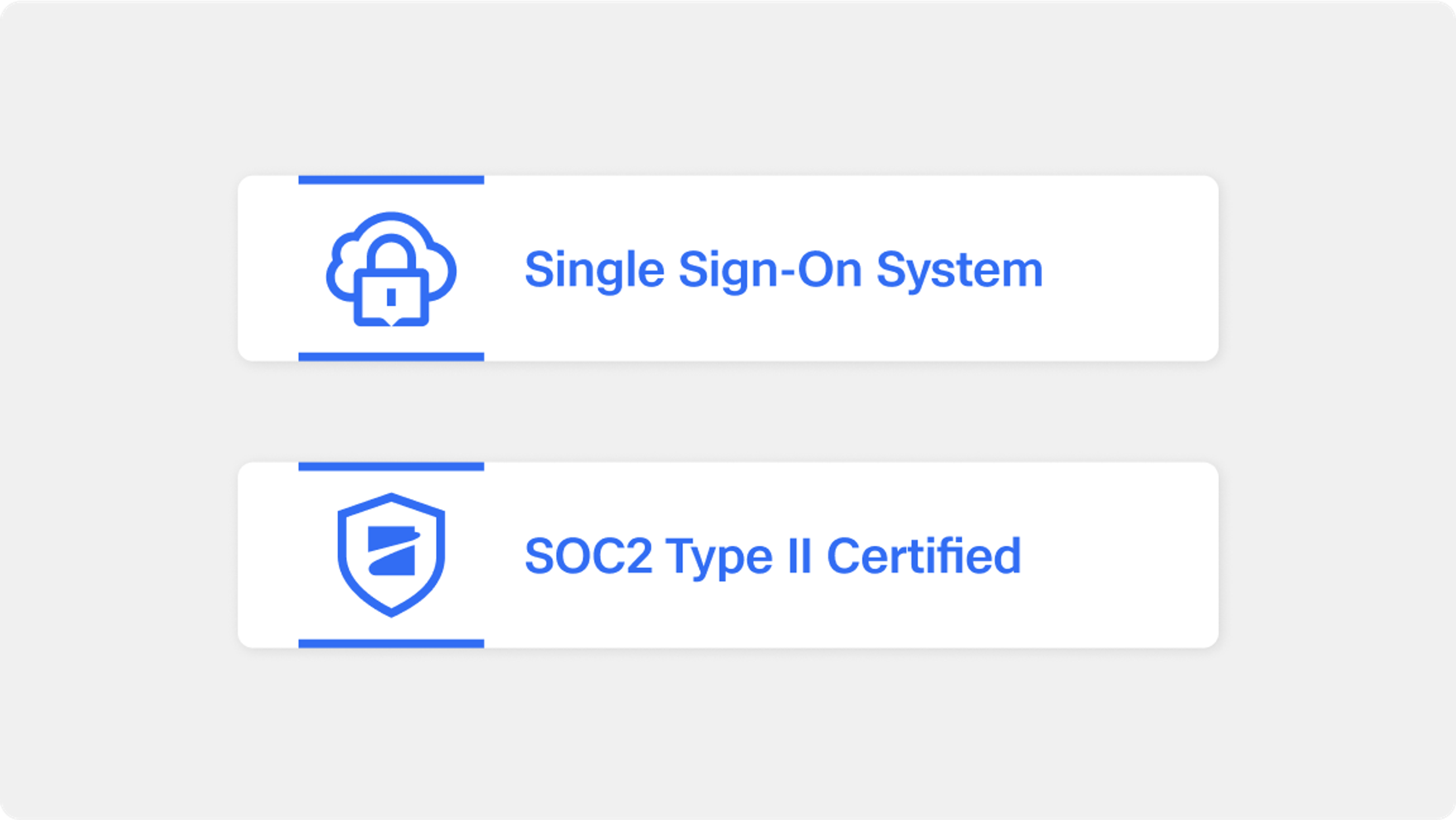 Single sign on system and  SOC Type II certified 