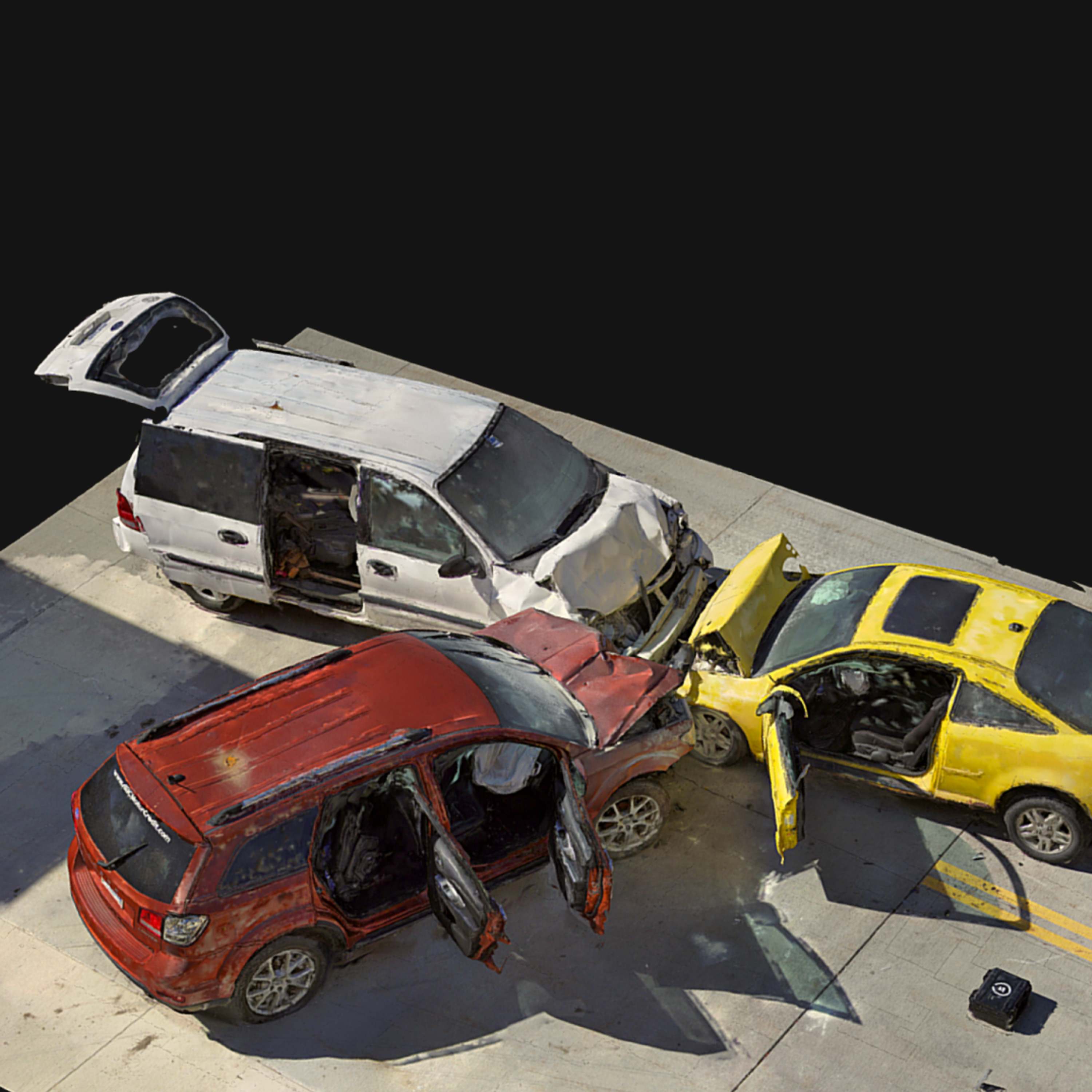 3D scan of cars crashing