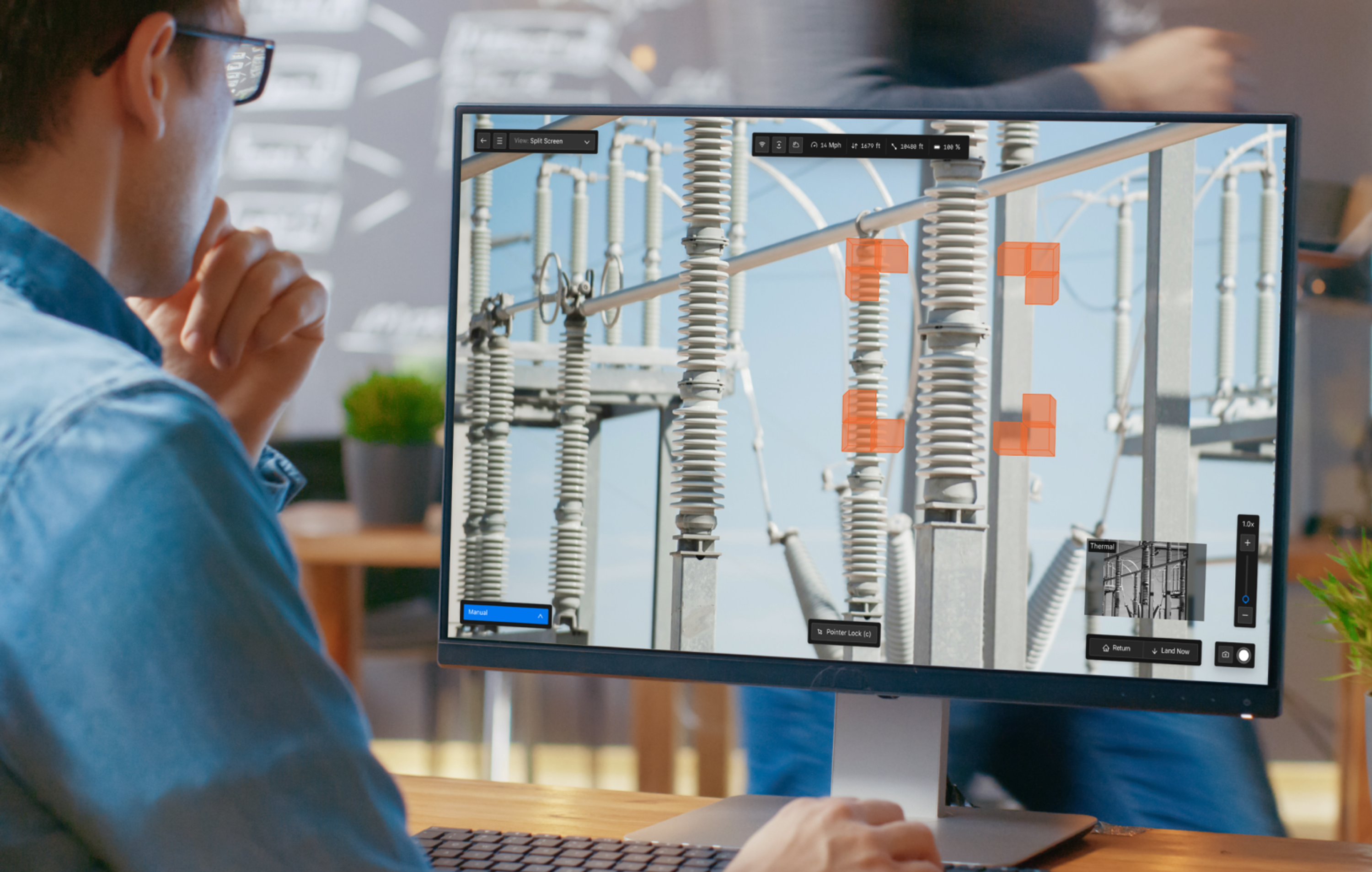 remotely inspecting substation power assets using skydio drone