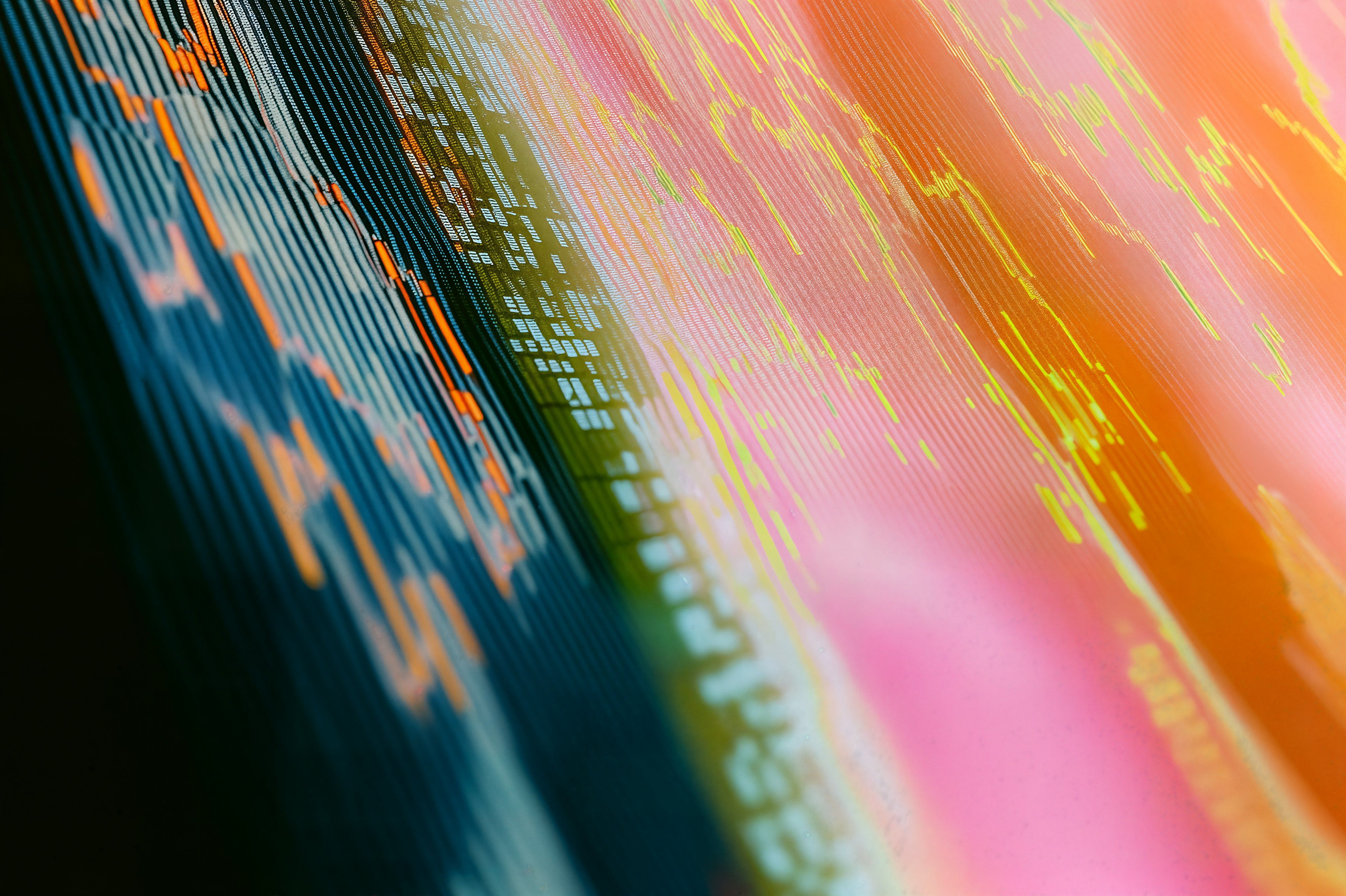 layers of data in various colors