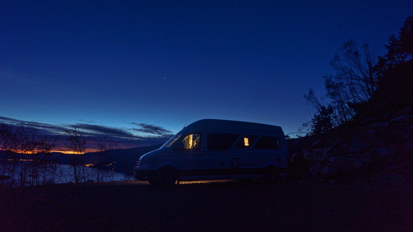 Campervan i mørket